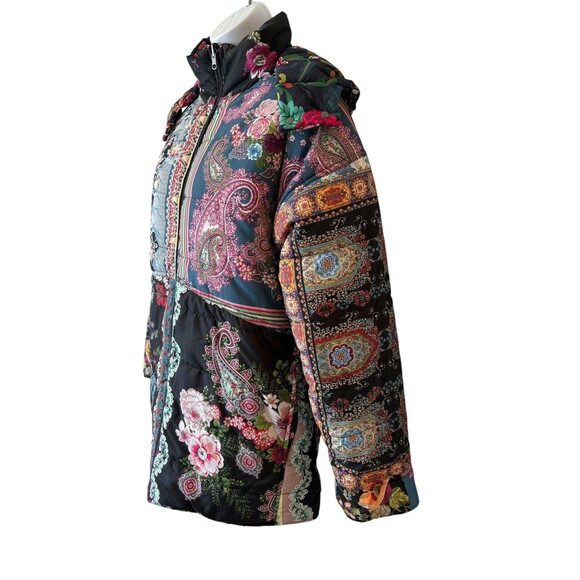 NWOT XS Johnny Was Mauri Puffer Zip Front Hooded Reversible Jacket C40223 $435 - Picture 6 of 16